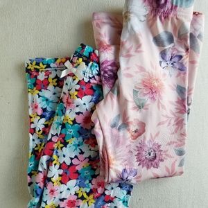 *2 for $15* 2 pairs sz 24 mos floral leggings